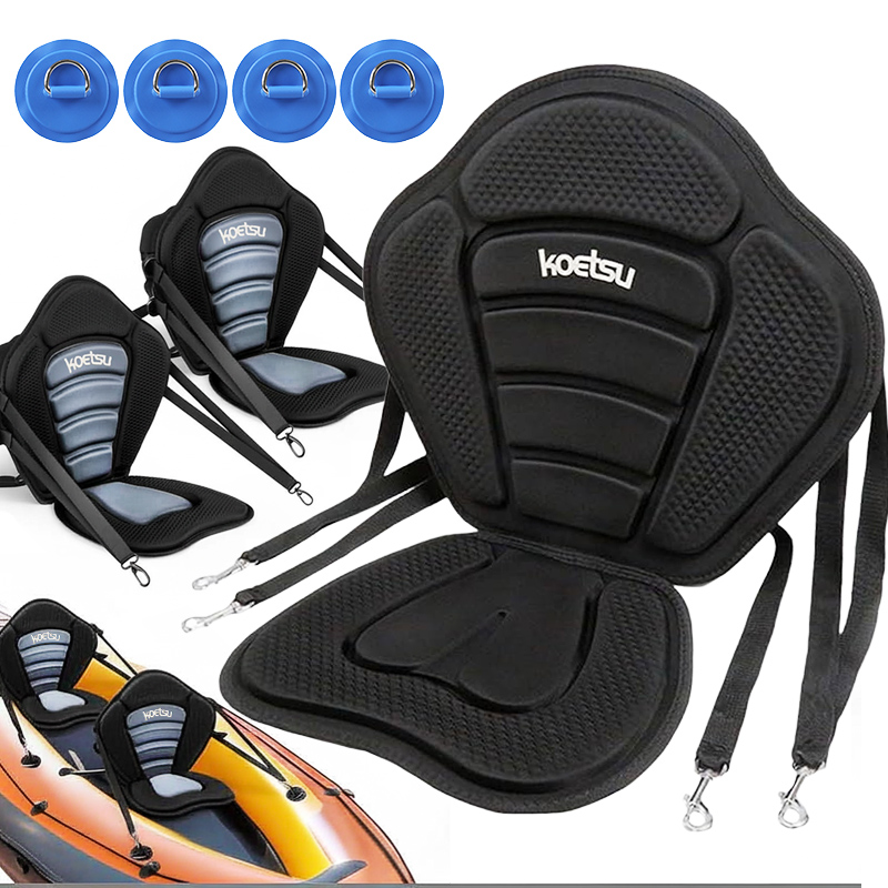 Fishing Kayak Crate - カヤックシート調節可能なEVA背もたれパドルボードクッションSUP折りたたみ椅子インフレータブルボートカヌーアクセサリーウォータースポーツパッド