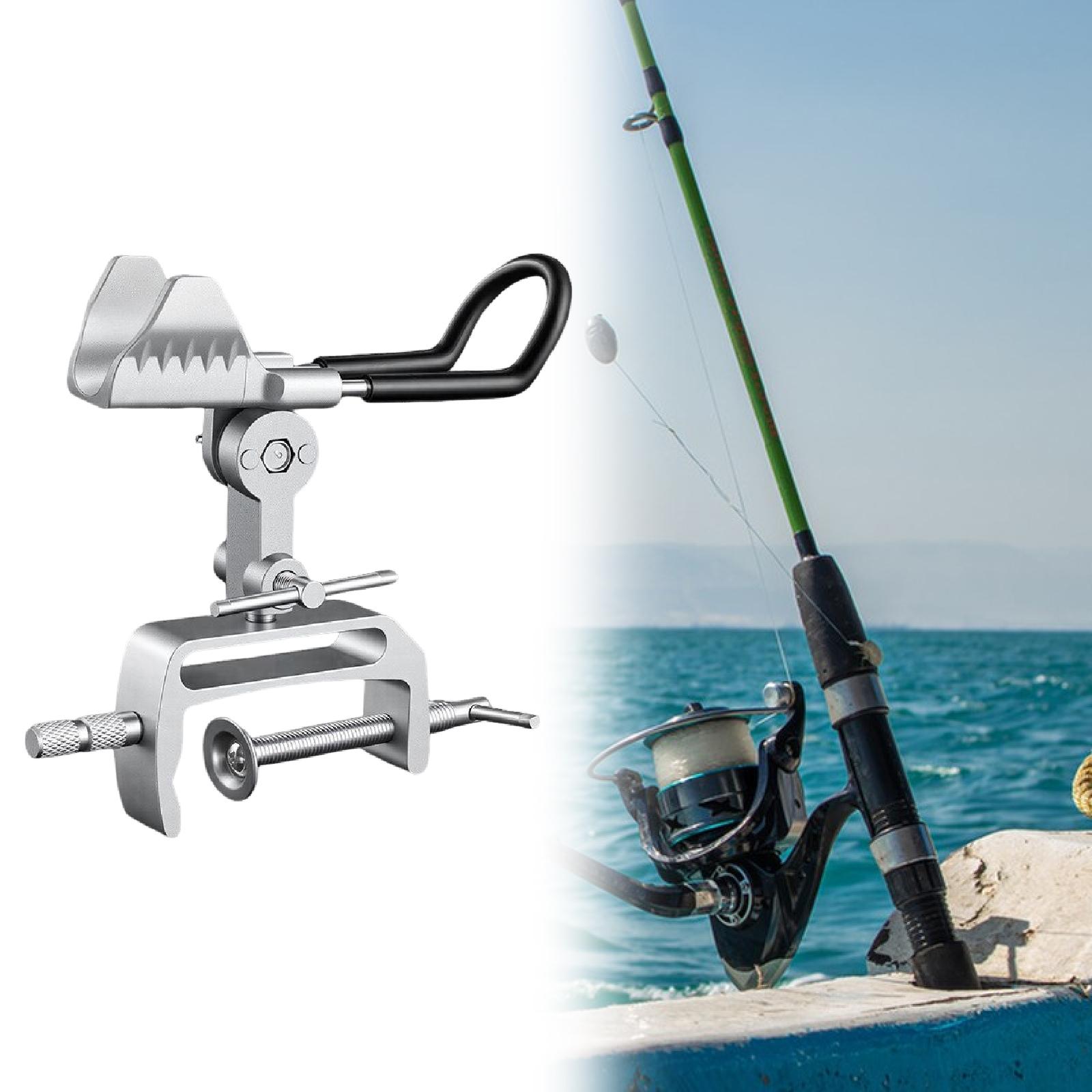 Fishing Kayak Rod Holder - ボート用釣り竿ホルダー クランプ式 調整可能 アルミ合金製 滑り止め ロッドレスト