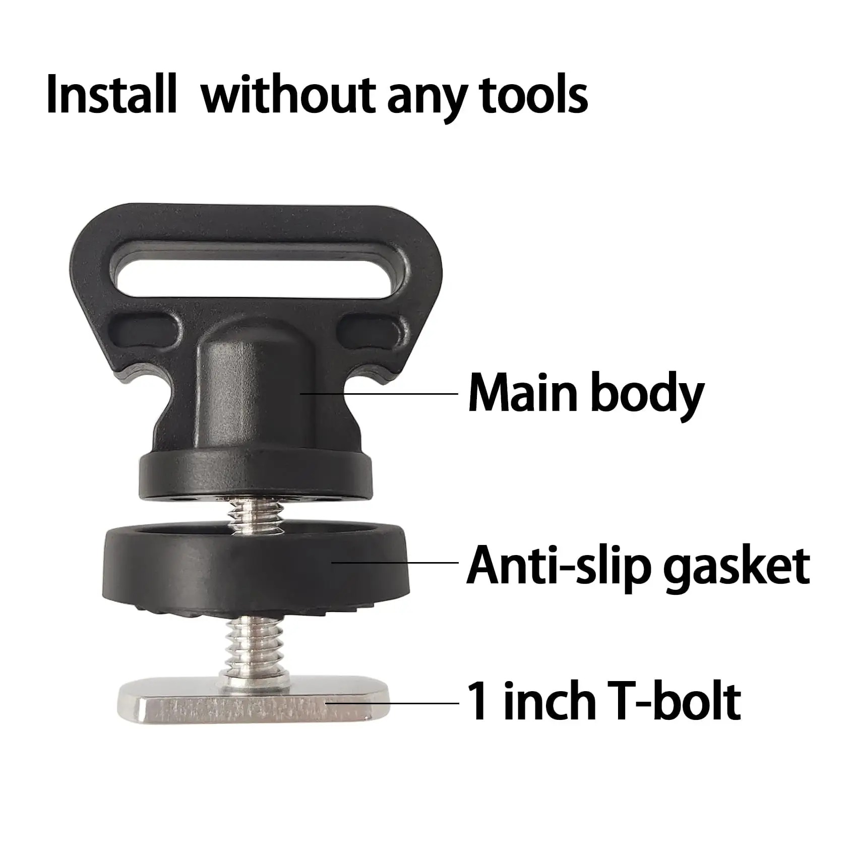 Fishing Kayak Rod Holder - カヤックトラックタイダウンアンカーマウント、クーラークレートギア固定用水平/垂直タイダウン