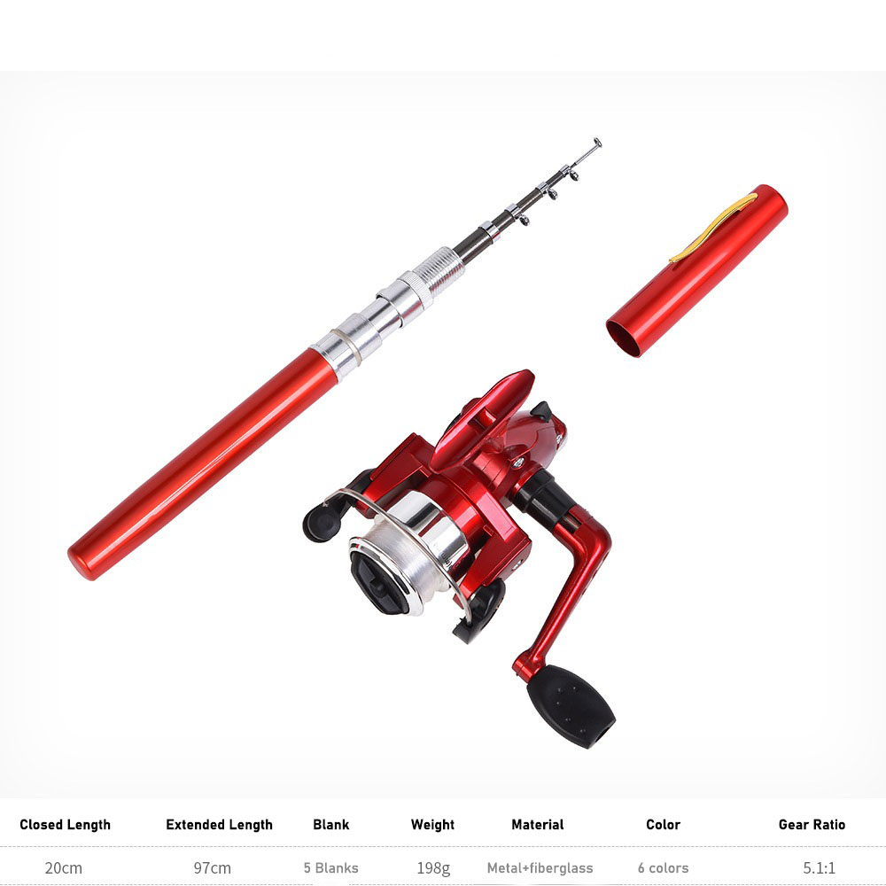 ミニペン型釣り竿 スピニングリールコンボキット付き ポケット - Penn Reel Fierce のレビューと価格