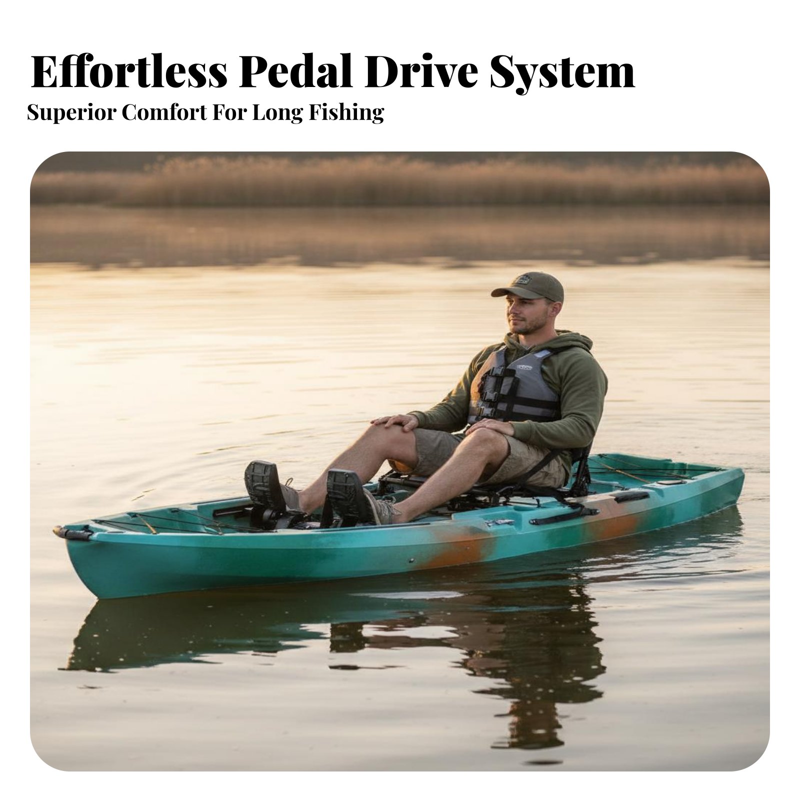 ペダルドライブフィッシングボート折りたたみ式インフレータブル - Fishing Kayak Sit On Top のレビューと価格