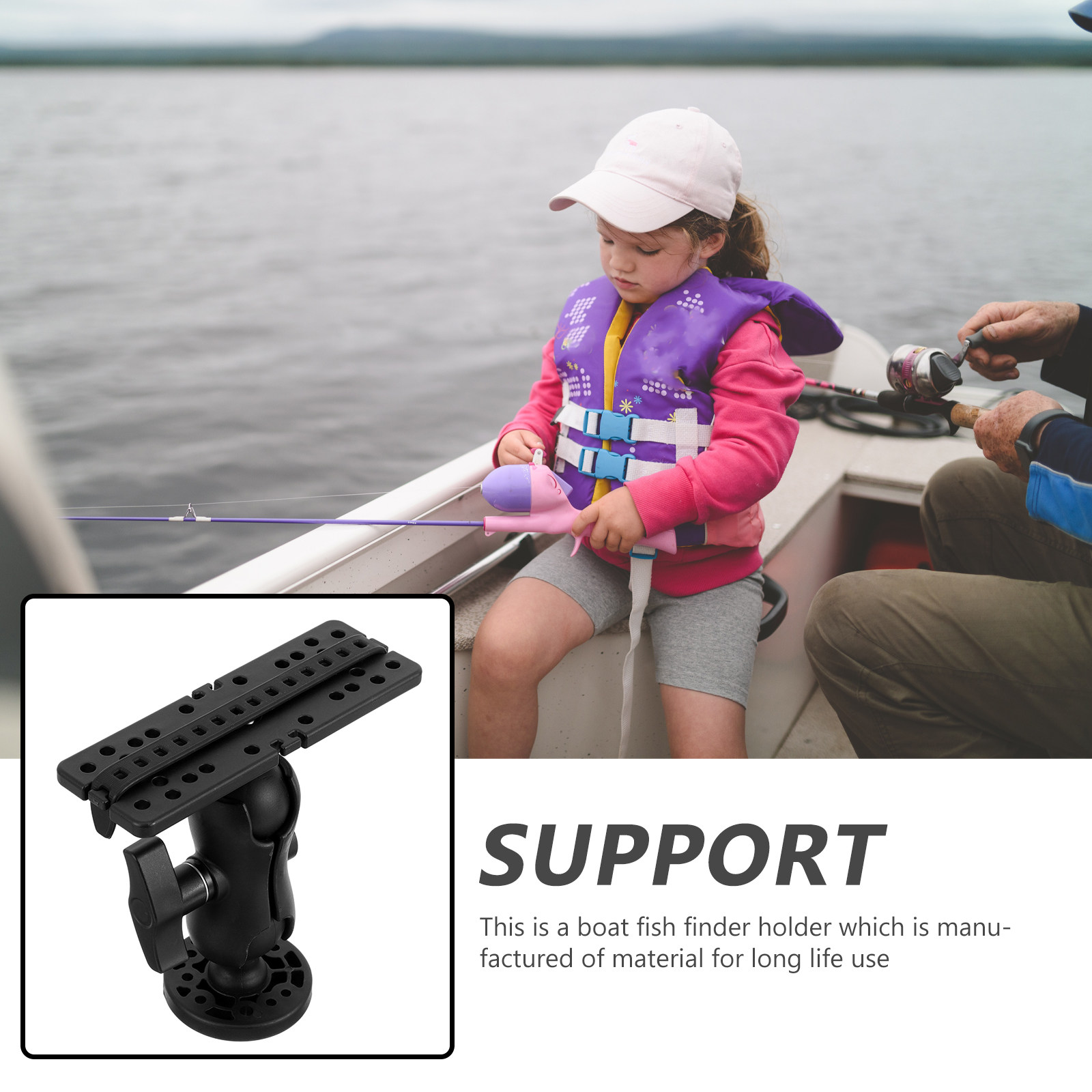 ボート用魚群探知機ホルダー。角度調整可能なヘッドマウントで、 - Fishing Kayak Fish Finder Mount のレビューと価格