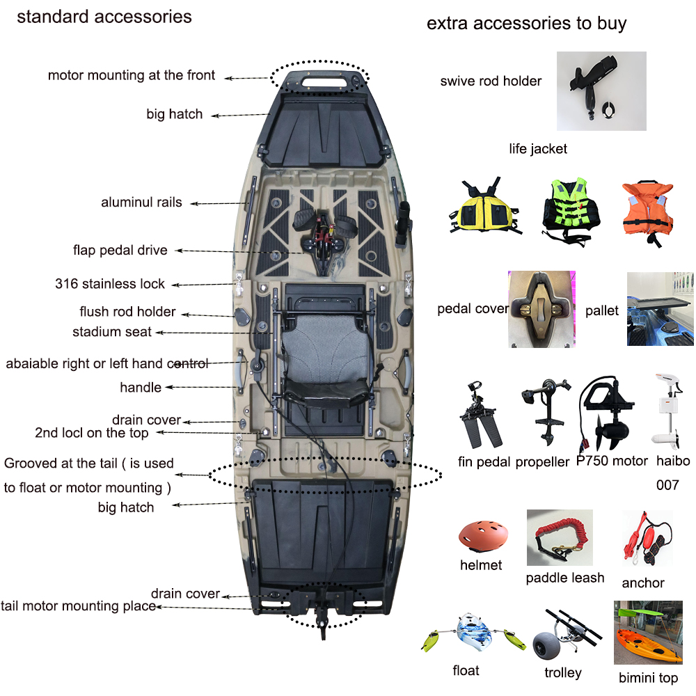 10フィートのモジュール式シットオントップ型釣り用カヤック。 - Fishing Kayak Sit On Top のレビューと価格