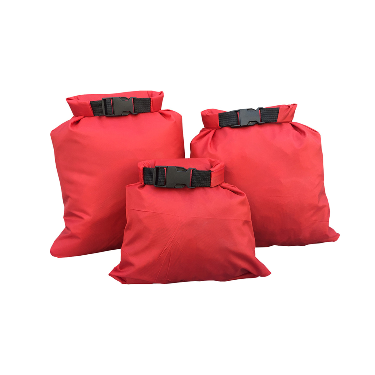 3個入り、防水仕様のドライバッグ。ナイロン製で、ロールトップ - Fishing Kayak Storage Bag のレビューと価格